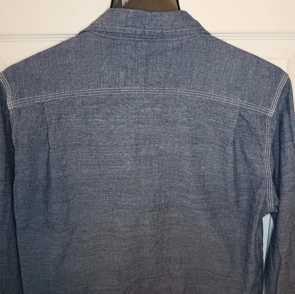 Five Brother Chambray Button Front Long Sleeve Shirt - Picture 7 of 7